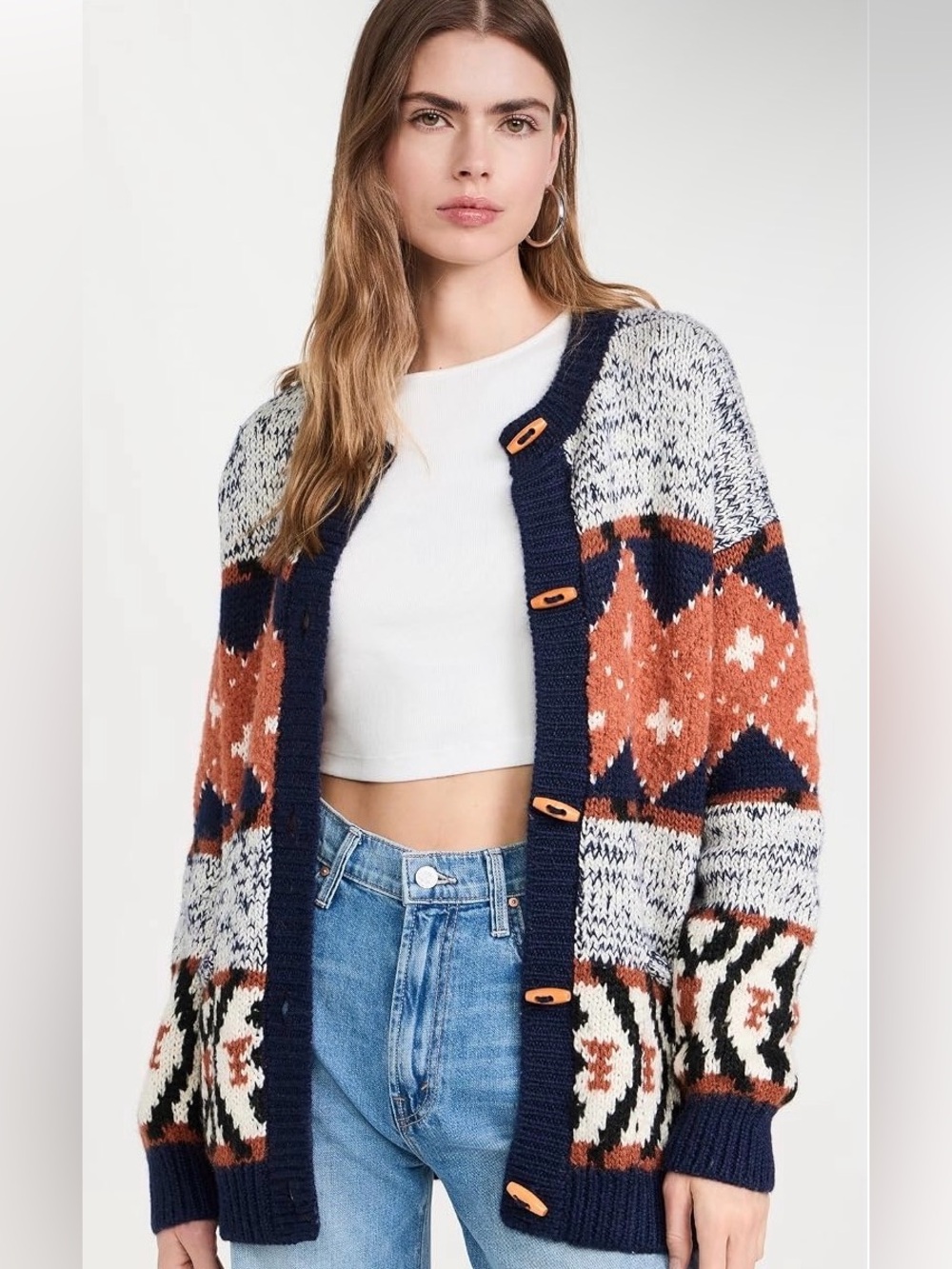 Mother Denim One Tile At A Time Long Drop Cardigan